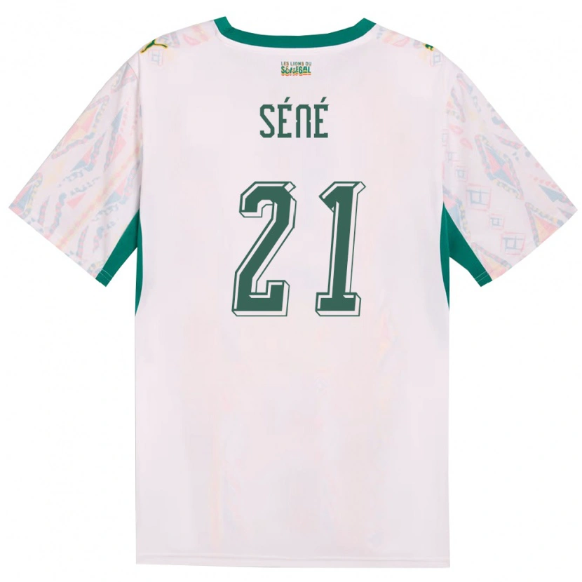 Danxen Men Senegal Tening Sene #21 White Green Yellow Home Jersey 26-28 T-Shirt