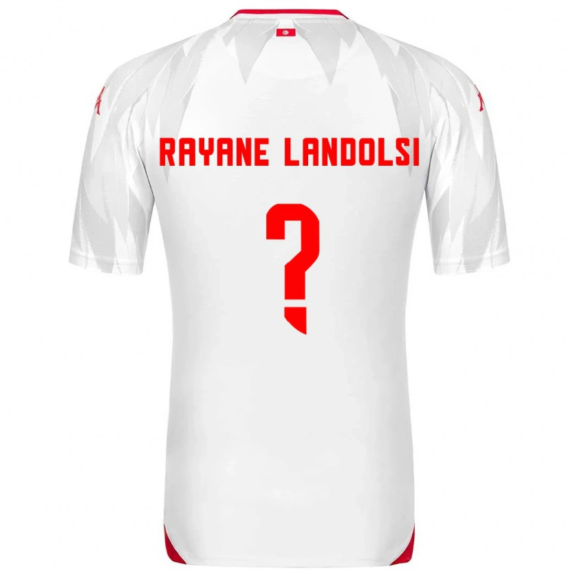 Danxen Men Tunisia Mohamed Rayane Landolsi #0 White Red Home Jersey 26-28 T-Shirt
