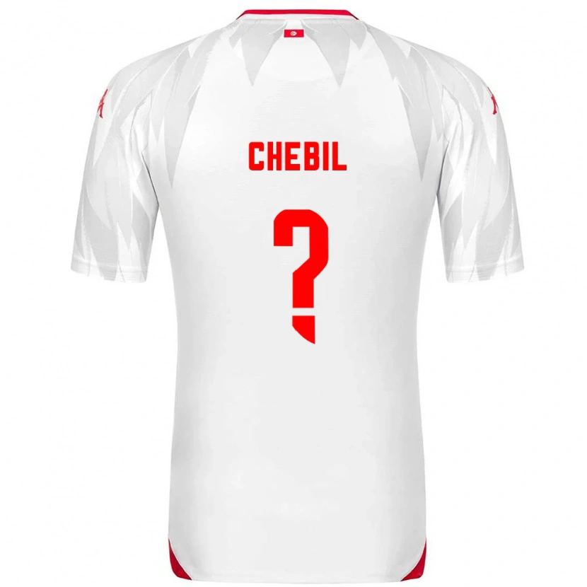 Danxen Men Tunisia Yasin Chebil #0 White Red Home Jersey 26-28 T-Shirt