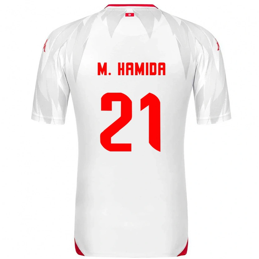 Danxen Men Tunisia Mohamed Amine Ben Hamida #21 White Red Home Jersey 26-28 T-Shirt