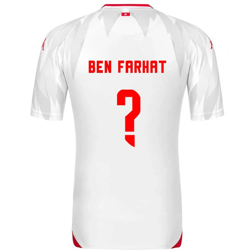 Danxen Men Tunisia Louey Ben Farhat #0 White Red Home Jersey 26-28 T-Shirt