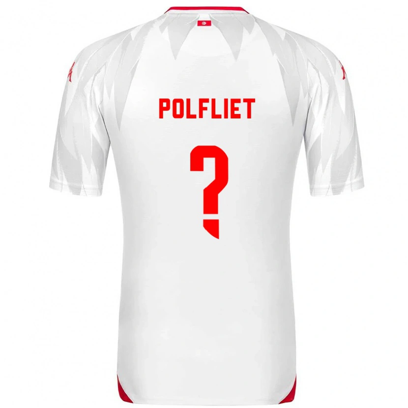 Danxen Men Tunisia Rami Polfliet #0 White Red Home Jersey 26-28 T-Shirt