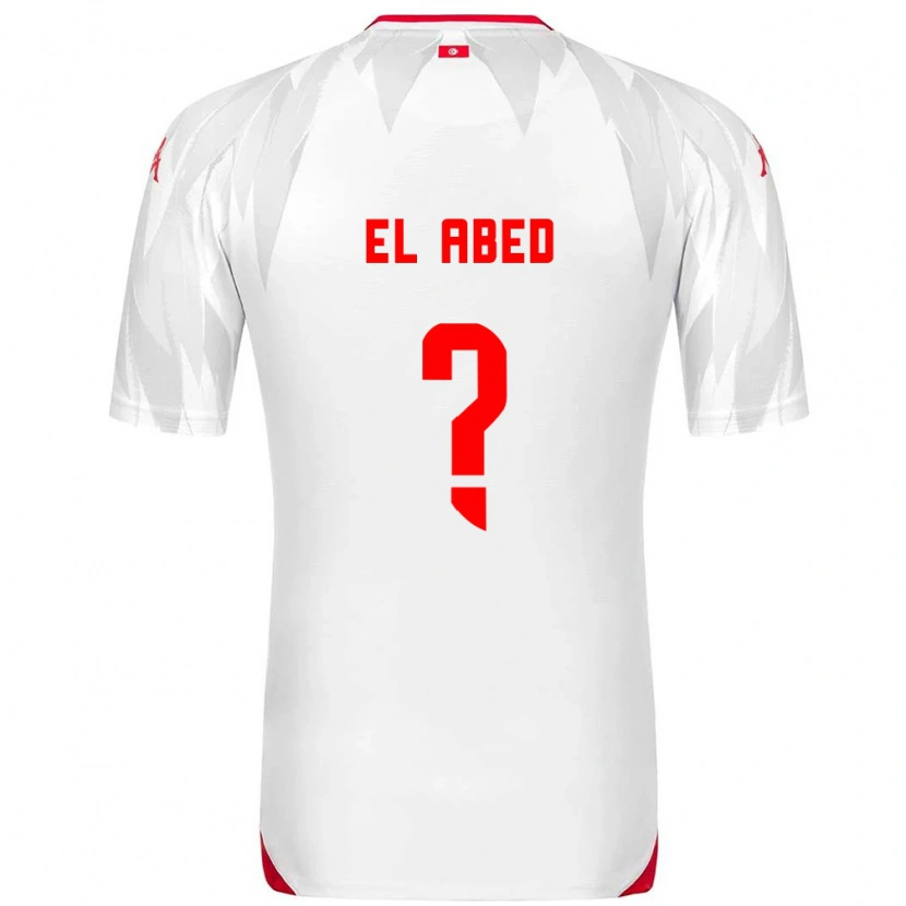 Danxen Men Tunisia Iyed El Abed #0 White Red Home Jersey 26-28 T-Shirt