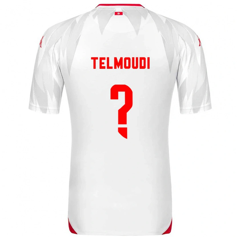 Danxen Men Tunisia Naïm Telmoudi #0 White Red Home Jersey 26-28 T-Shirt
