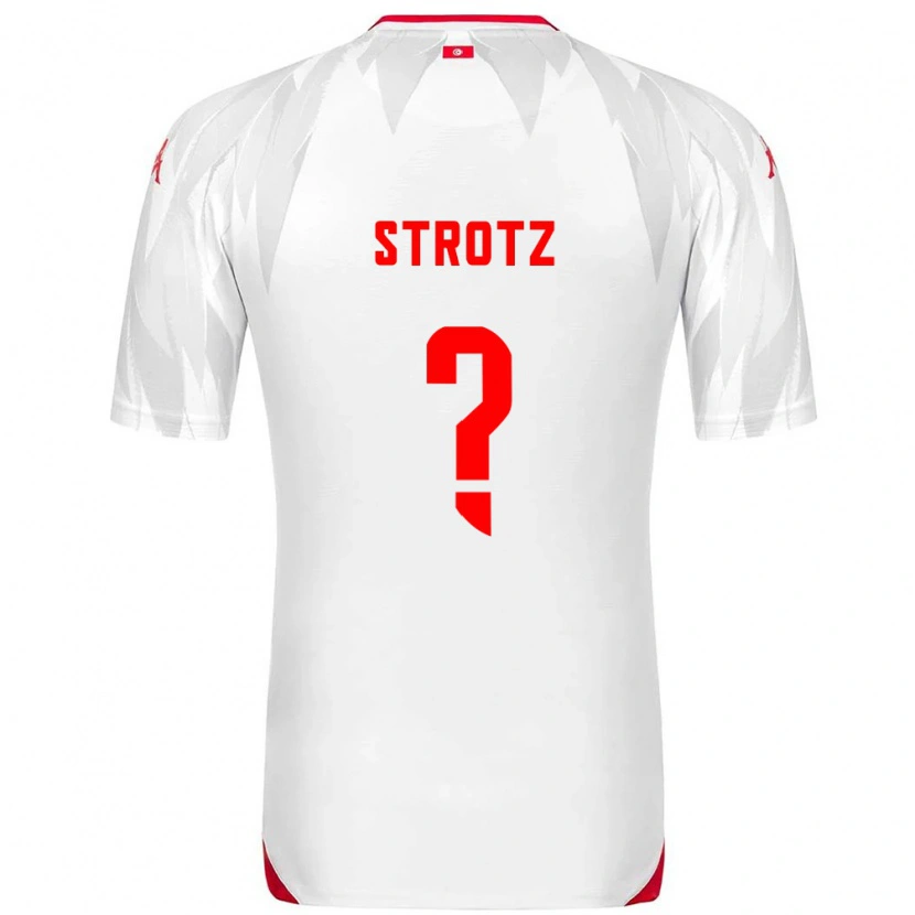 Danxen Men Tunisia Noam Strotz #0 White Red Home Jersey 26-28 T-Shirt