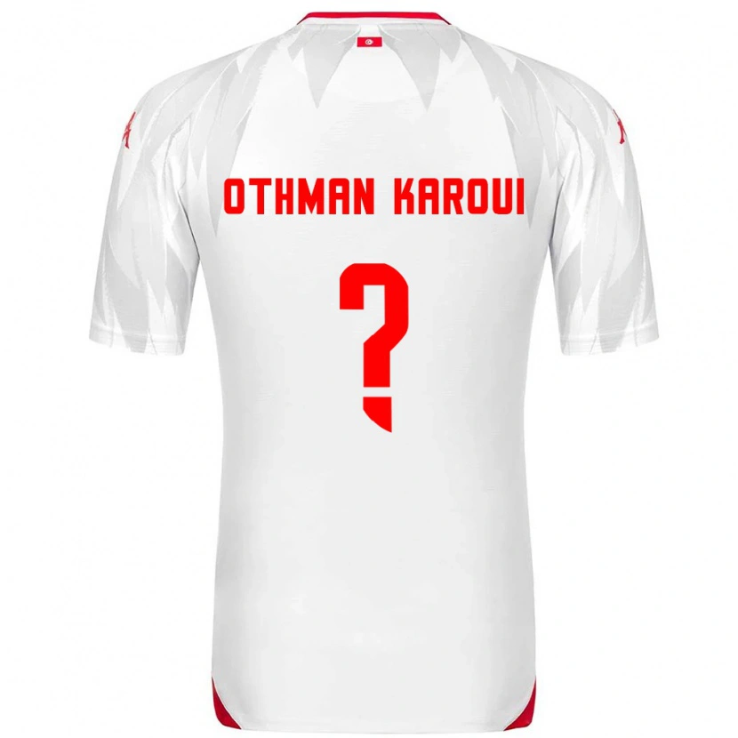 Danxen Men Tunisia Mohamed Othman Karoui #0 White Red Home Jersey 26-28 T-Shirt