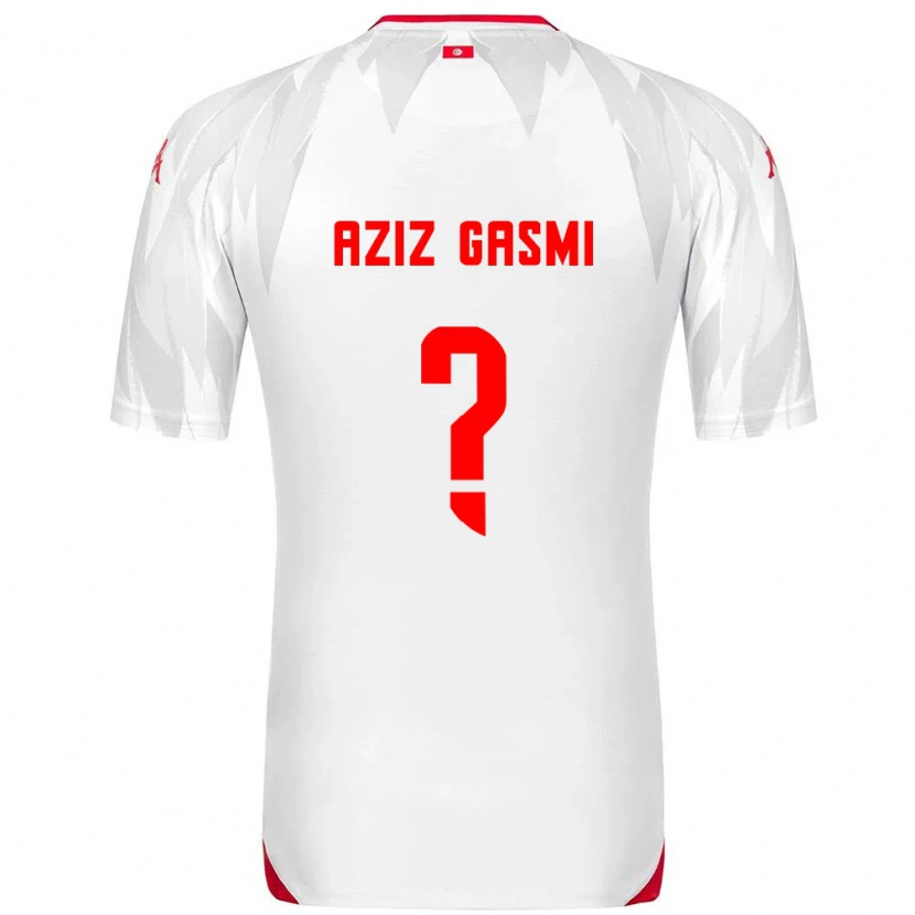 Danxen Men Tunisia Mohamd Aziz Gasmi #0 White Red Home Jersey 26-28 T-Shirt