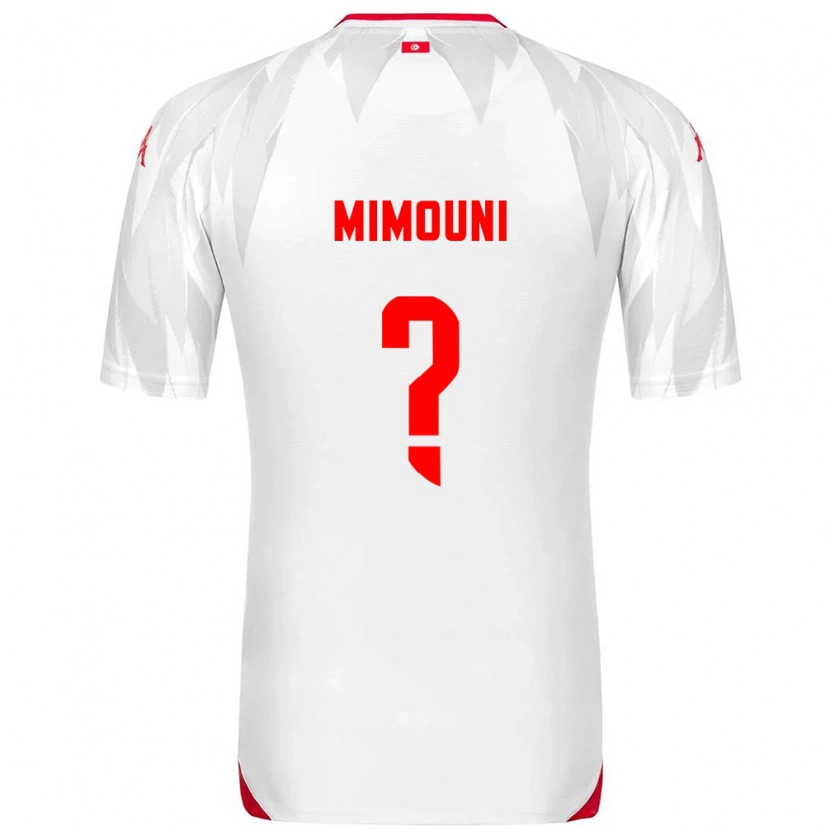 Danxen Men Tunisia Farouk Mimouni #0 White Red Home Jersey 26-28 T-Shirt