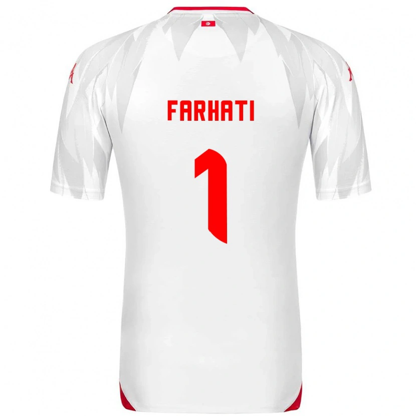 Danxen Men Tunisia Noureddine Farhati #1 White Red Home Jersey 26-28 T-Shirt