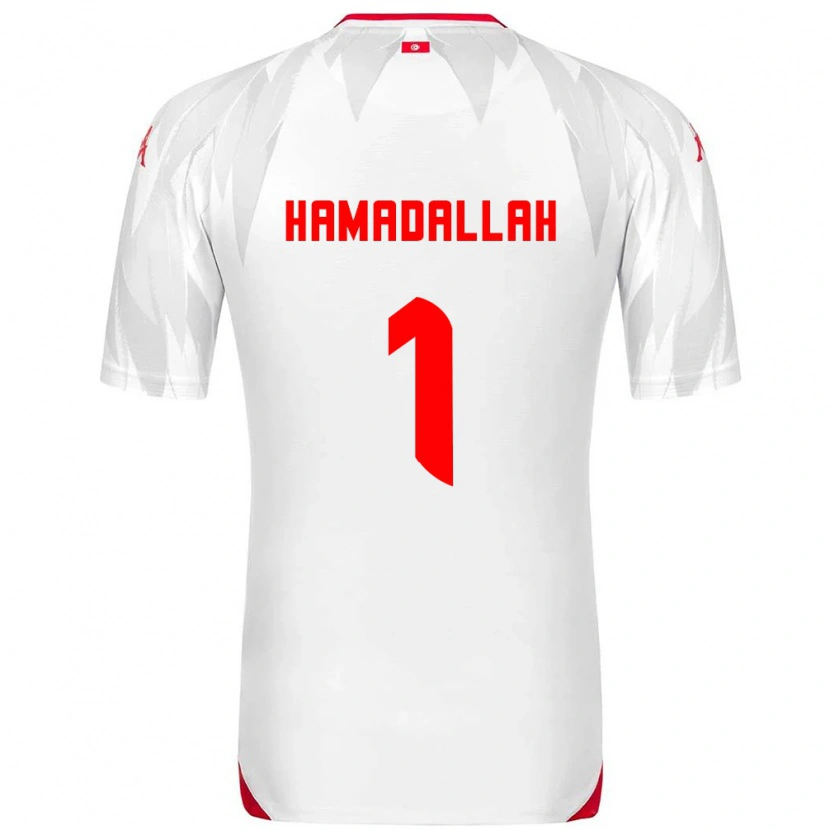 Danxen Men Tunisia Marouane Hamadallah #1 White Red Home Jersey 26-28 T-Shirt
