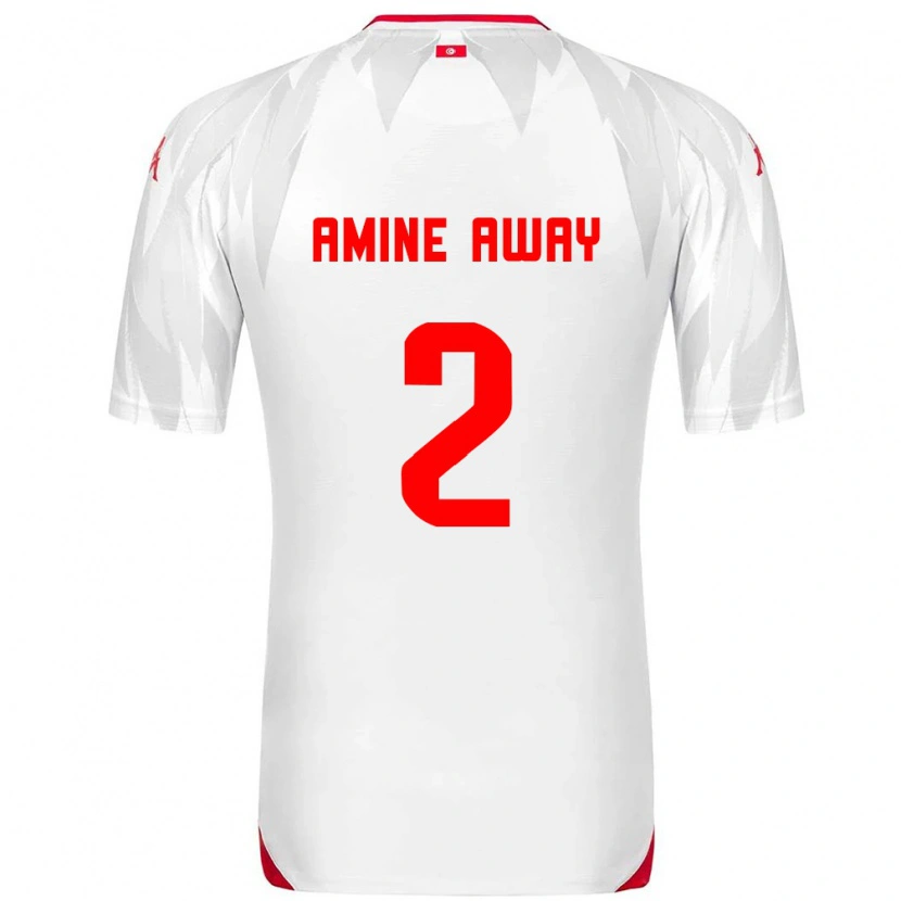 Danxen Men Tunisia Mohamed Amine Away #2 White Red Home Jersey 26-28 T-Shirt