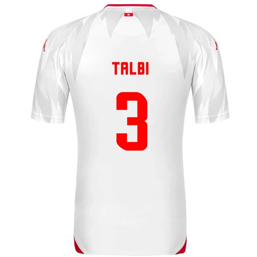 Danxen Men Tunisia Montassar Talbi #3 White Red Home Jersey 26-28 T-Shirt
