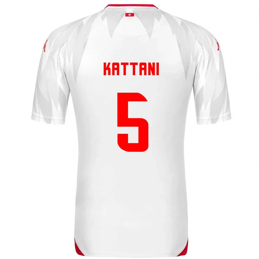 Danxen Men Tunisia Ayoub Kattani #5 White Red Home Jersey 26-28 T-Shirt