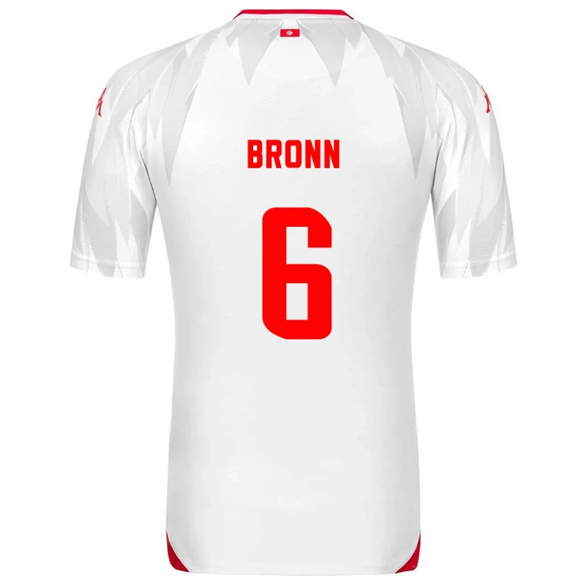 Danxen Men Tunisia Dylan Bronn #6 White Red Home Jersey 26-28 T-Shirt