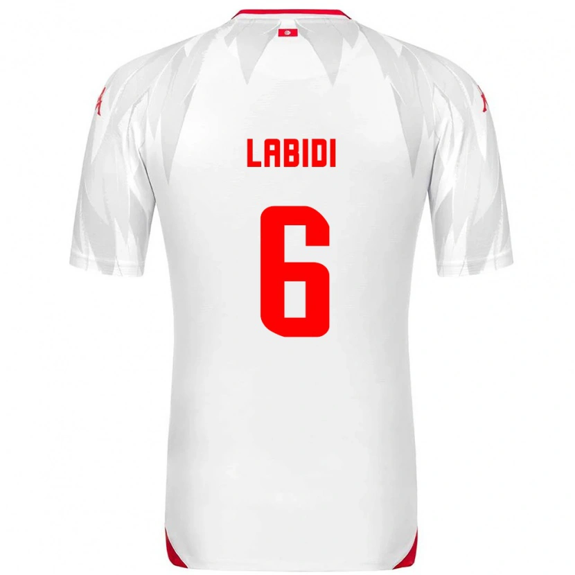Danxen Men Tunisia Hamza Labidi #6 White Red Home Jersey 26-28 T-Shirt