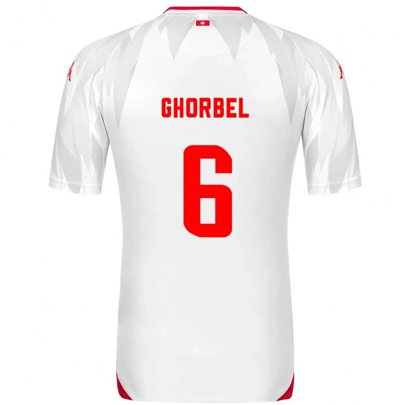 Danxen Men Tunisia Mahmoud Ghorbel #6 White Red Home Jersey 26-28 T-Shirt