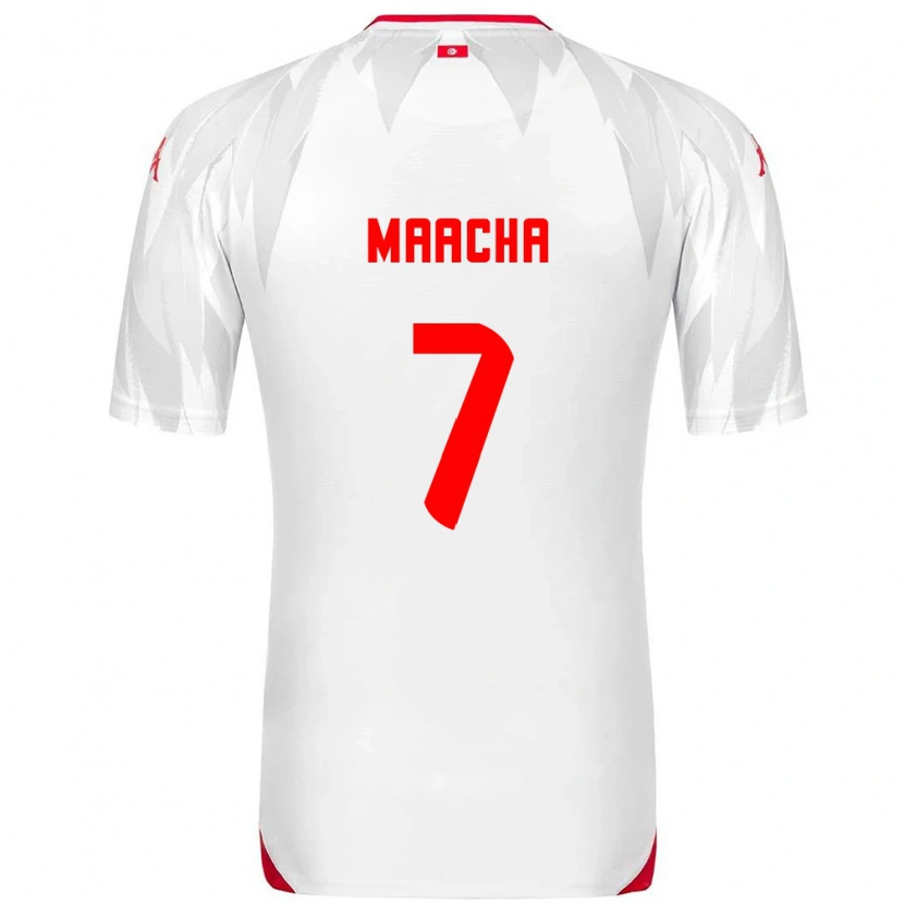 Danxen Men Tunisia Koussay Maacha #7 White Red Home Jersey 26-28 T-Shirt