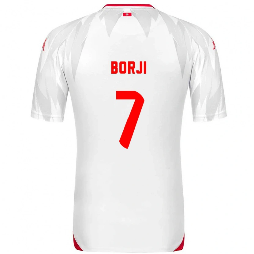 Danxen Men Tunisia Adem Borji #7 White Red Home Jersey 26-28 T-Shirt
