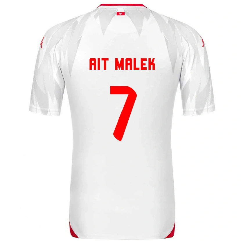 Danxen Men Tunisia Bilel Aït Malek #7 White Red Home Jersey 26-28 T-Shirt