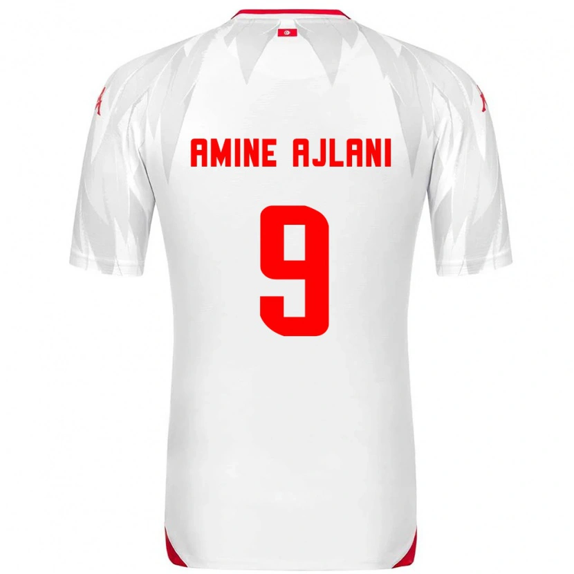 Danxen Men Tunisia Mohamed Amine Ajlani #9 White Red Home Jersey 26-28 T-Shirt