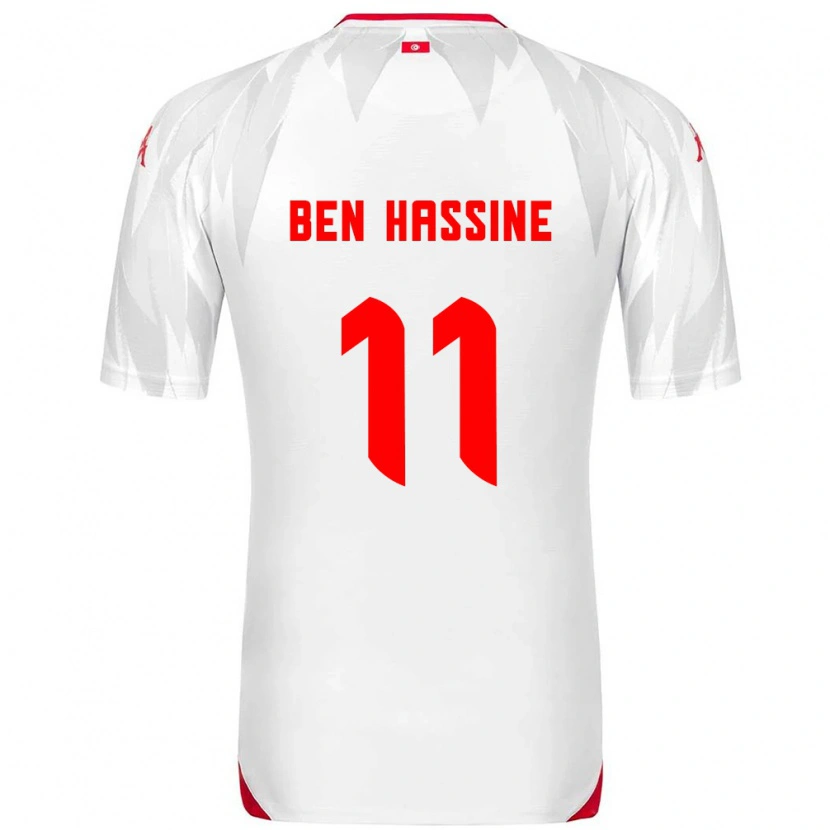 Danxen Men Tunisia Othmen Ben Hassine #11 White Red Home Jersey 26-28 T-Shirt