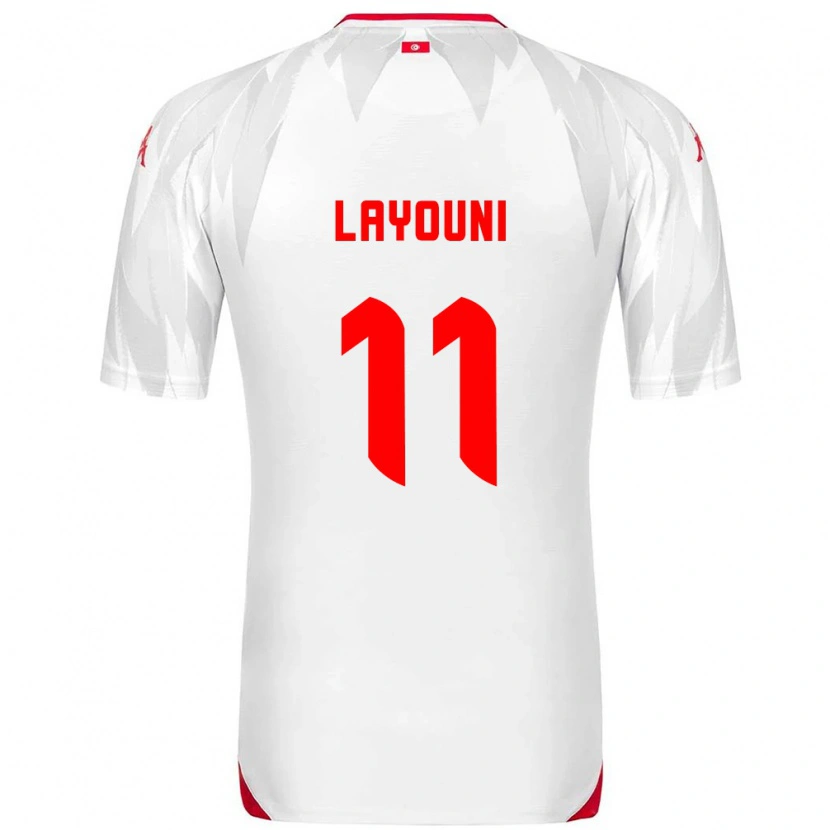 Danxen Men Tunisia Amor Layouni #11 White Red Home Jersey 26-28 T-Shirt
