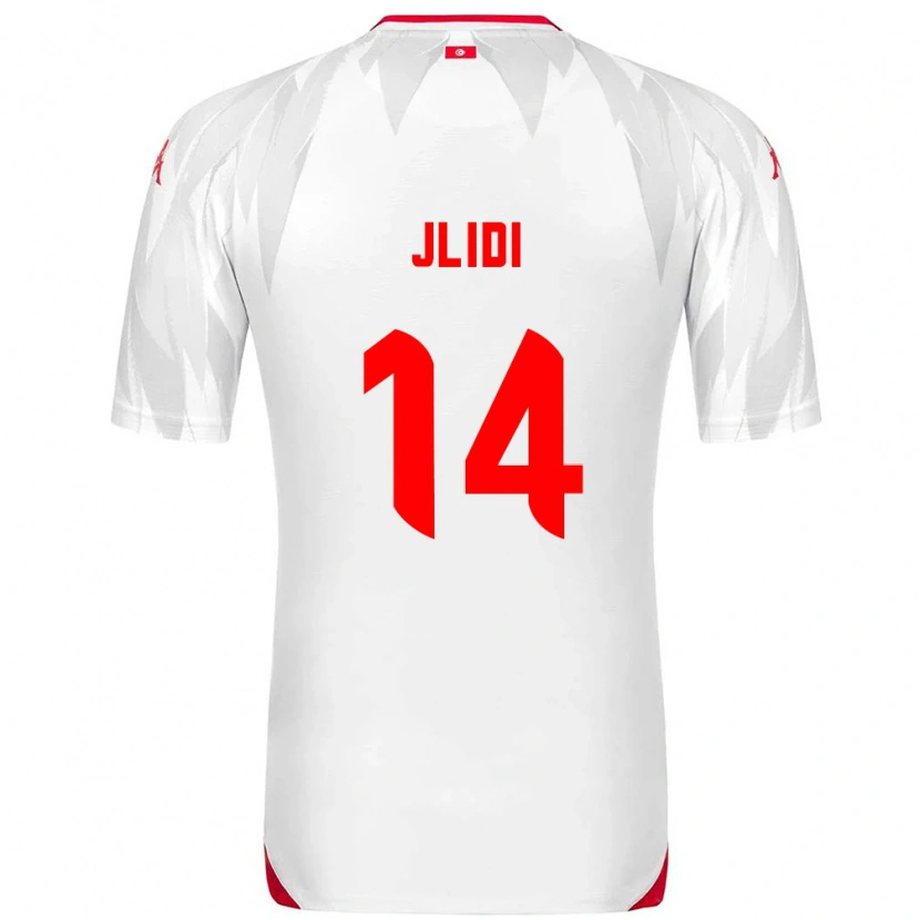 Danxen Men Tunisia Yahia Jlidi #14 White Red Home Jersey 26-28 T-Shirt