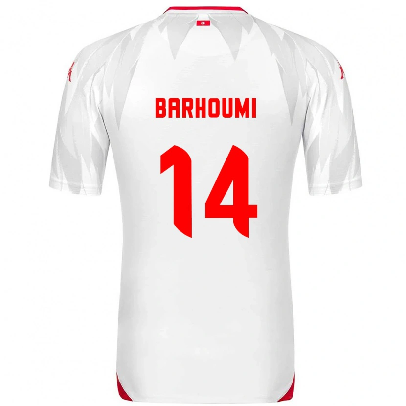 Danxen Men Tunisia Salah Barhoumi #14 White Red Home Jersey 26-28 T-Shirt