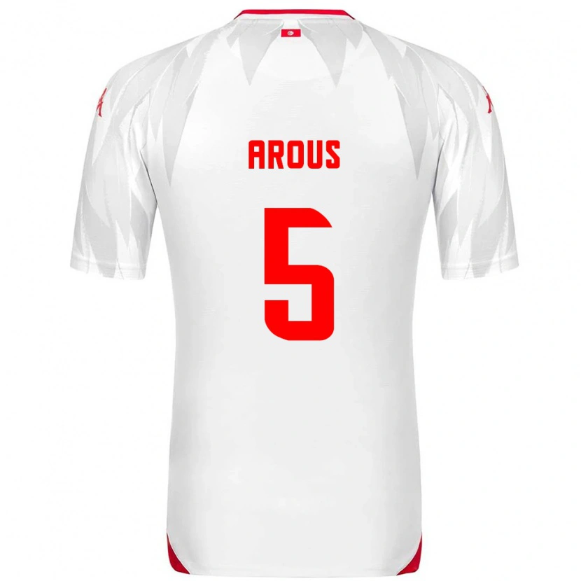 Danxen Men Tunisia Adem Arous #5 White Red Home Jersey 26-28 T-Shirt