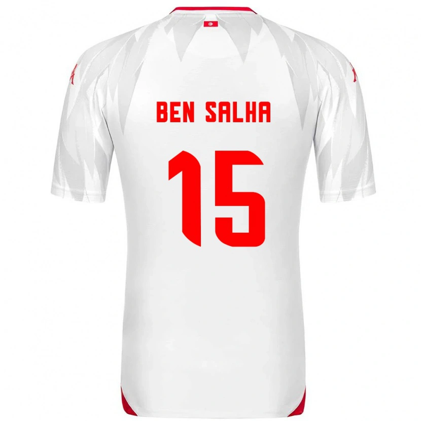 Danxen Men Tunisia Yakine Ben Salha #15 White Red Home Jersey 26-28 T-Shirt