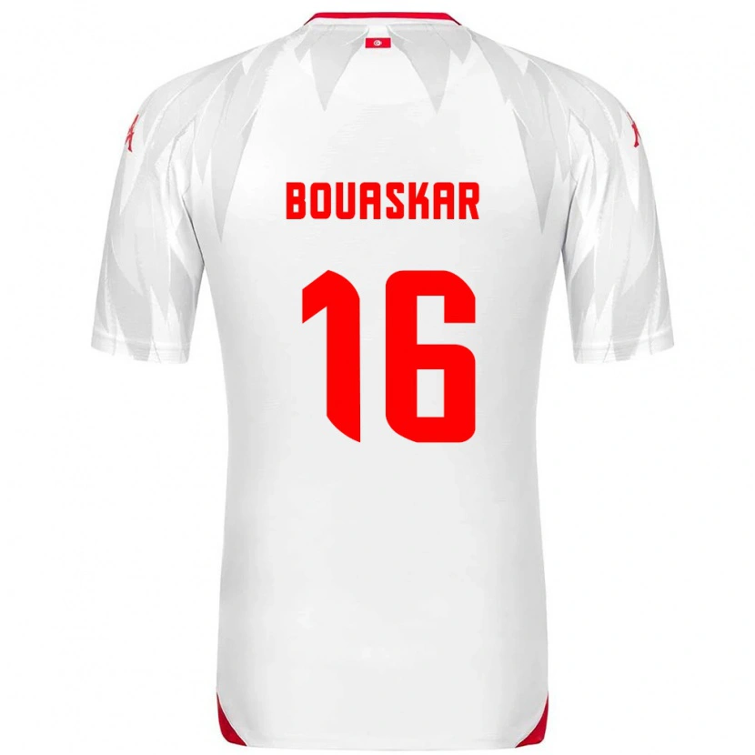 Danxen Men Tunisia Slim Bouaskar #16 White Red Home Jersey 26-28 T-Shirt