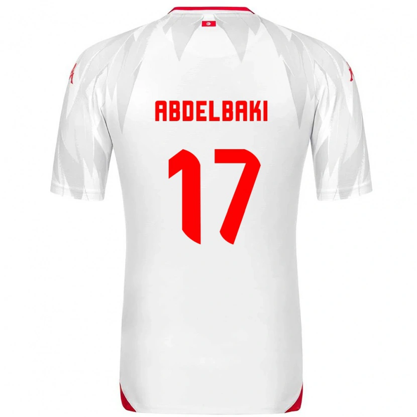Danxen Men Tunisia Aziz Abdelbaki #17 White Red Home Jersey 26-28 T-Shirt