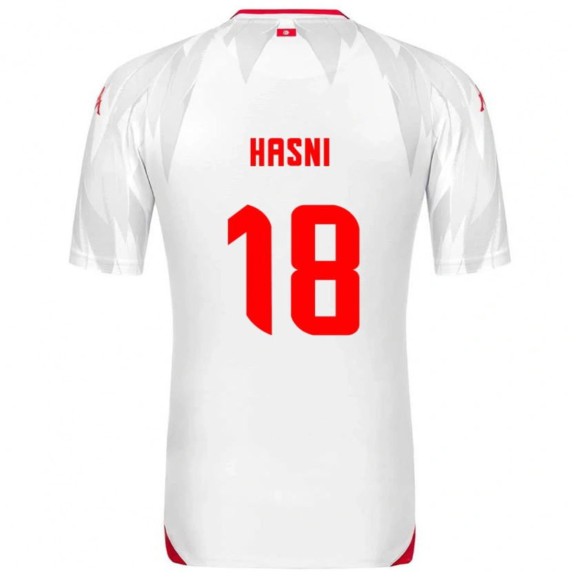 Danxen Men Tunisia Zinedine Hasni #18 White Red Home Jersey 26-28 T-Shirt