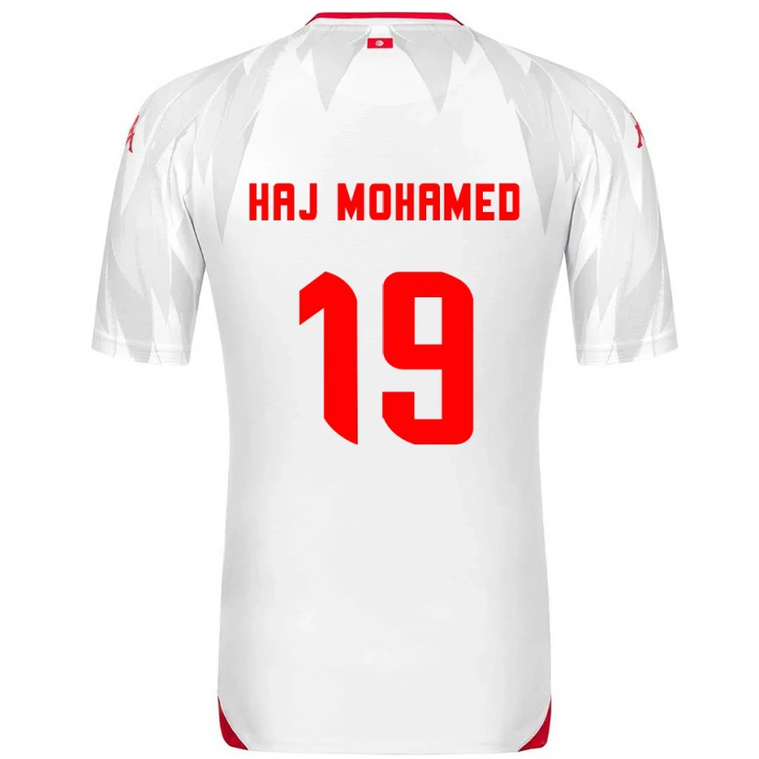 Danxen Men Tunisia Anas Haj Mohamed #19 White Red Home Jersey 26-28 T-Shirt