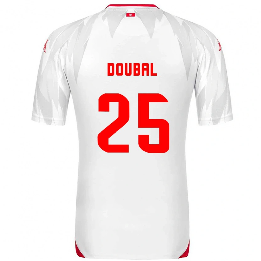 Danxen Men Tunisia Anis Doubal #25 White Red Home Jersey 26-28 T-Shirt