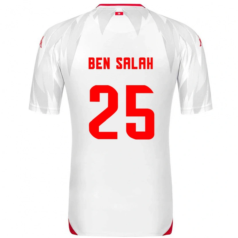 Danxen Men Tunisia Heni Ben Salah #25 White Red Home Jersey 26-28 T-Shirt