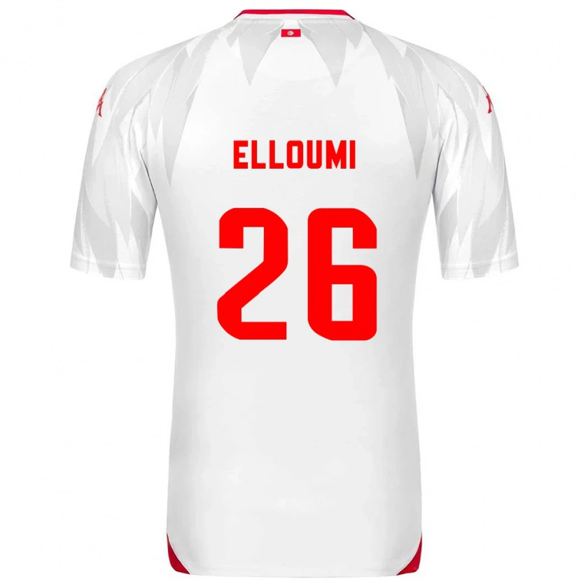 Danxen Men Tunisia Khalil Elloumi #26 White Red Home Jersey 26-28 T-Shirt