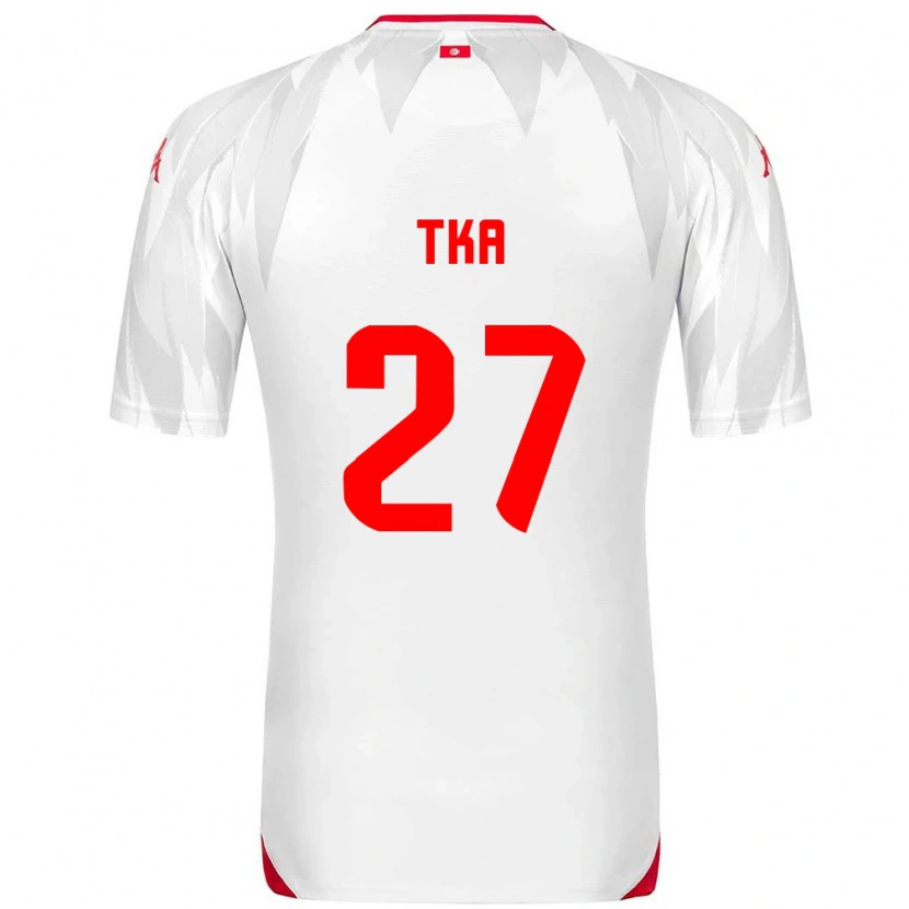 Danxen Men Tunisia Houssem Tka #27 White Red Home Jersey 26-28 T-Shirt