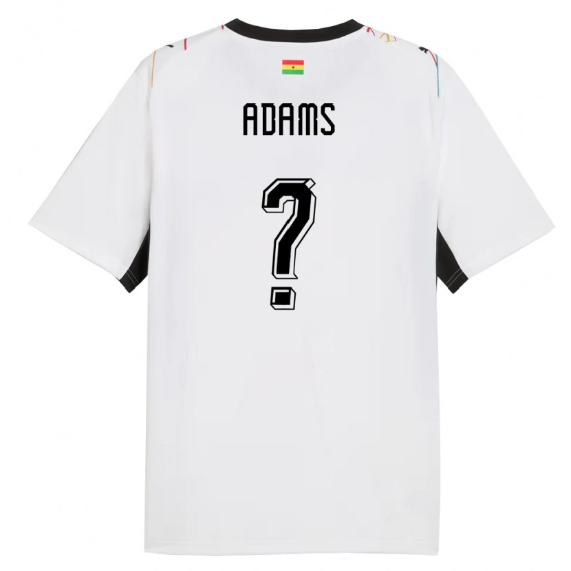 Danxen Men Ghana Salim Adams #0 White Black Yellow Home Jersey 26-28 T-Shirt