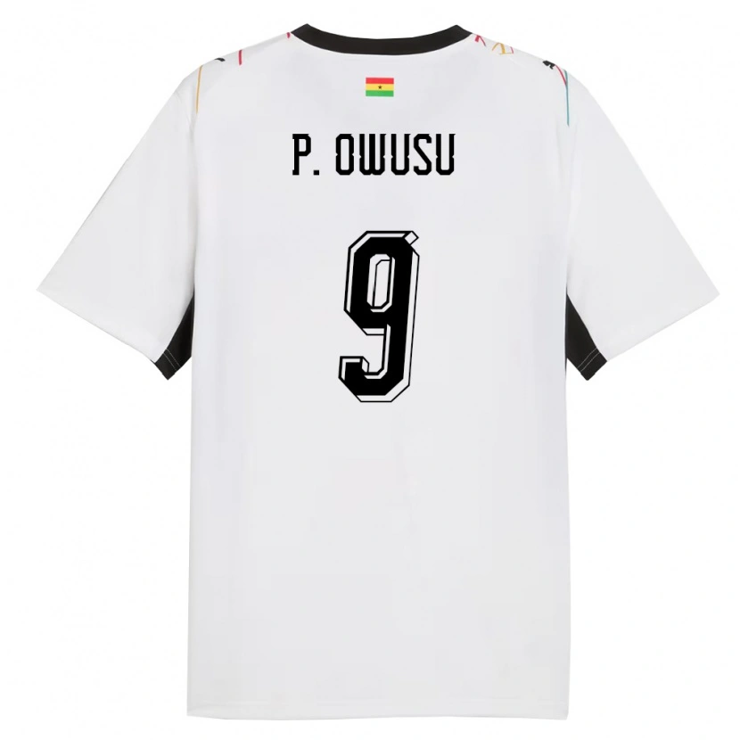 Danxen Men Ghana Prince Osei Owusu #9 White Black Yellow Home Jersey 26-28 T-Shirt