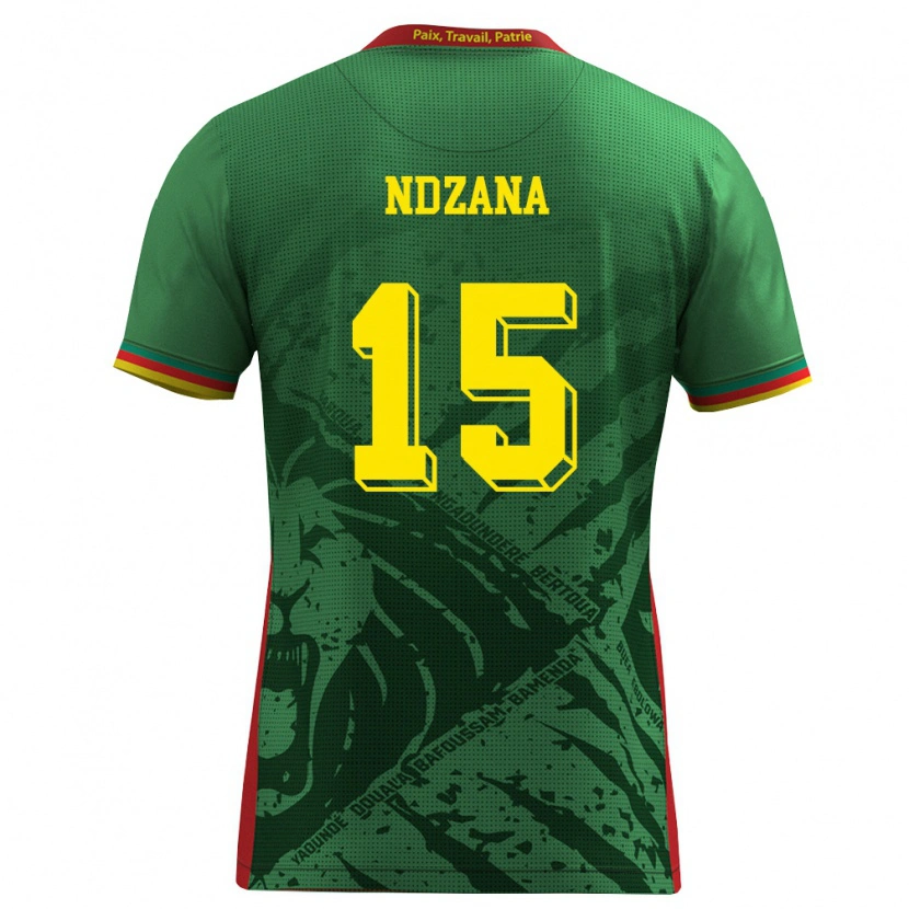 Danxen Men Cameroon Colette Ndzana #15 Green Yellow Red Home Jersey 26-28 T-Shirt