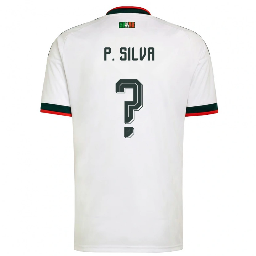 Danxen Men Mexico Patricio Silva #0 White Burgundy Green Away Jersey 26-28 T-Shirt