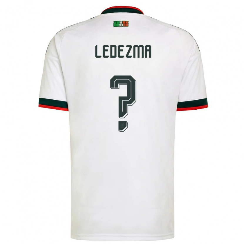 Danxen Men Mexico Richard Ledezma #0 White Burgundy Green Away Jersey 26-28 T-Shirt