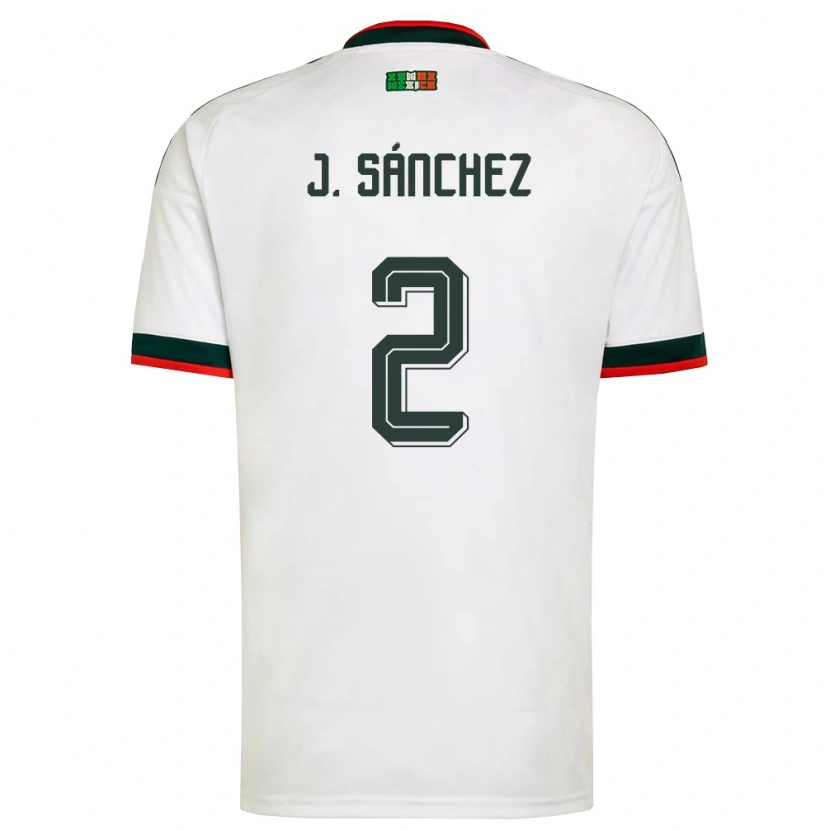 Danxen Men Mexico Jorge Sánchez #2 White Burgundy Green Away Jersey 26-28 T-Shirt