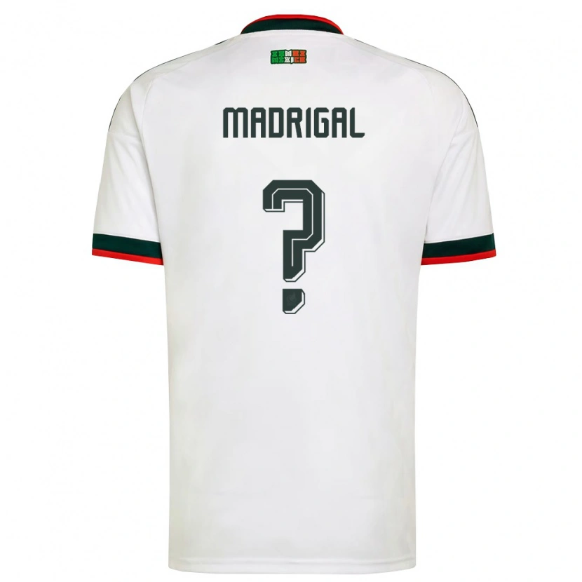 Danxen Men Mexico David Madrigal #0 White Burgundy Green Away Jersey 26-28 T-Shirt