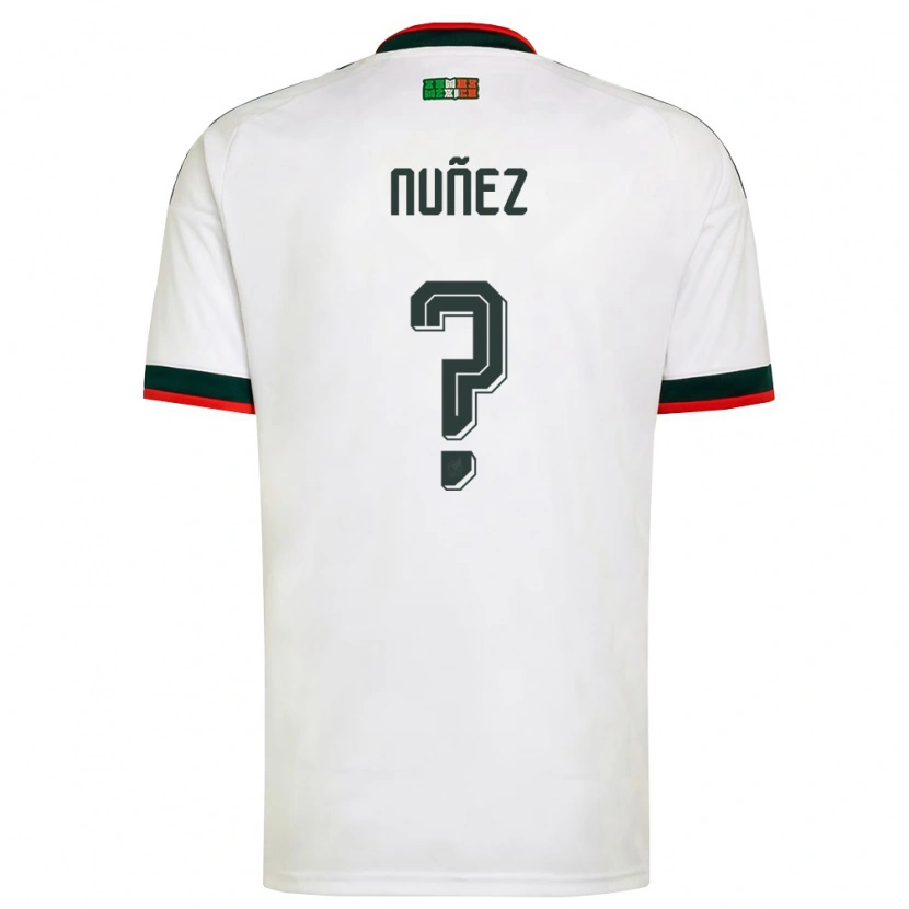 Danxen Men Mexico Daniel Nuñez #0 White Burgundy Green Away Jersey 26-28 T-Shirt