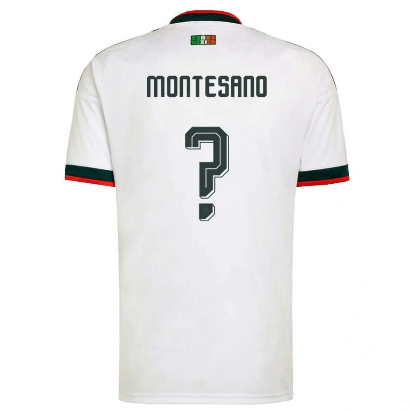 Danxen Men Mexico Jesús Montesano #0 White Burgundy Green Away Jersey 26-28 T-Shirt