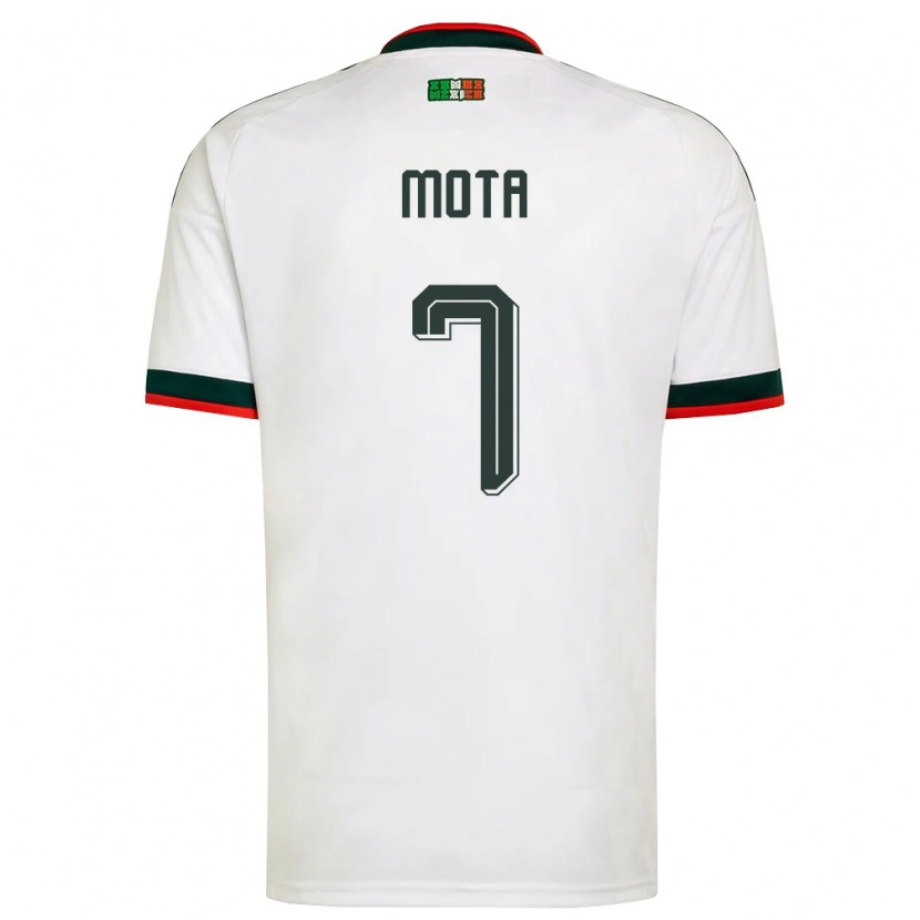 Danxen Men Mexico Noé Mota #7 White Burgundy Green Away Jersey 26-28 T-Shirt