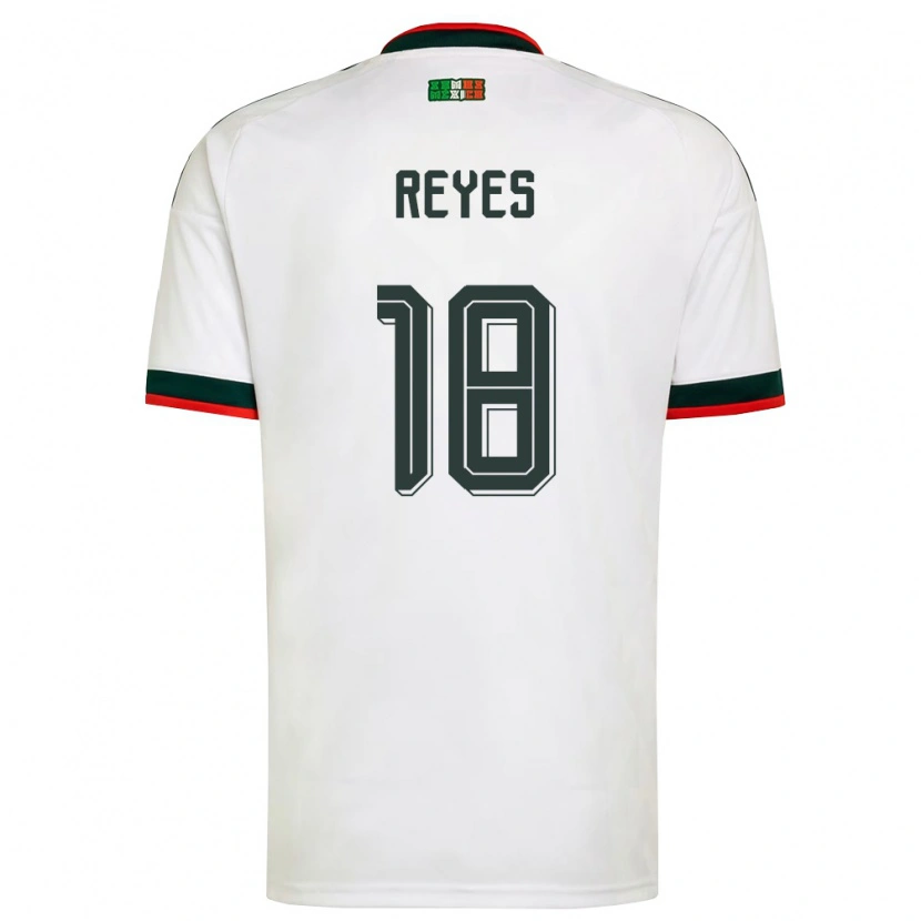 Danxen Men Mexico Ángel Reyes #18 White Burgundy Green Away Jersey 26-28 T-Shirt