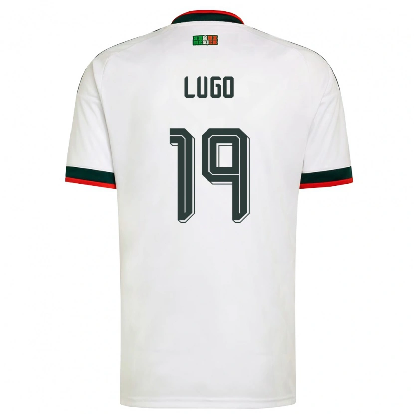 Danxen Men Mexico Edy Lugo #19 White Burgundy Green Away Jersey 26-28 T-Shirt